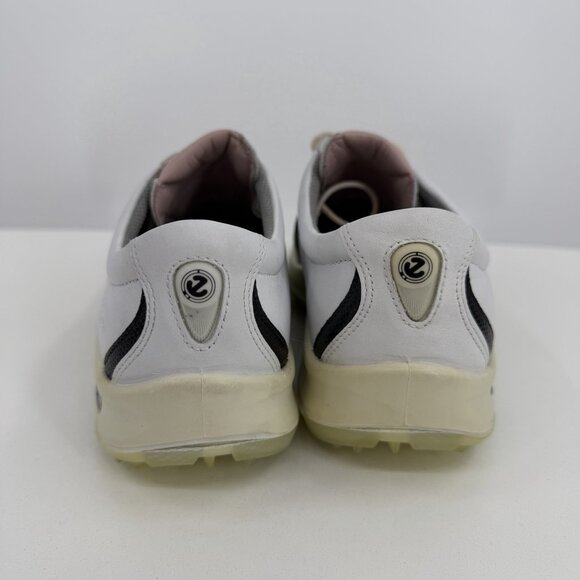 Ecco Women's Golf Shoes with Spikes size 42 EU or 11-11.5 US White Leather/Pink - Picture 6 of 14